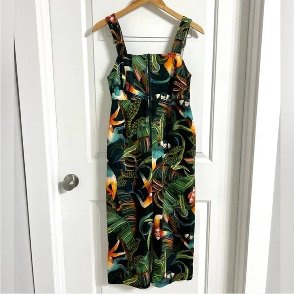Anthropologie Farm Rio Monkeys Cropped Tropical Fauna Jumpsuit - Picture 3 of 3